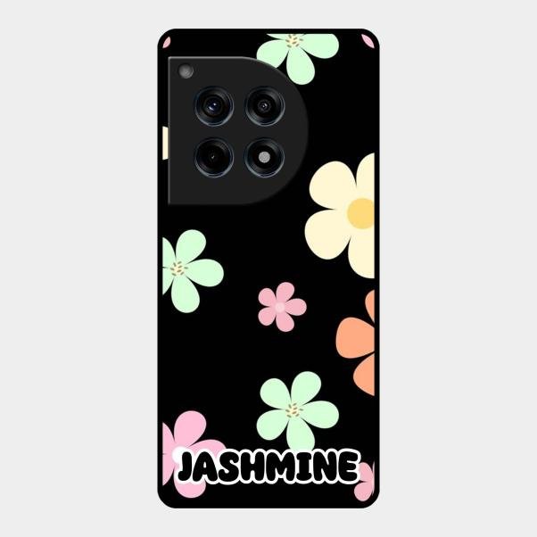 Colorfull Daisy Floral Glass Case Cover For Oneplus 12R 5G