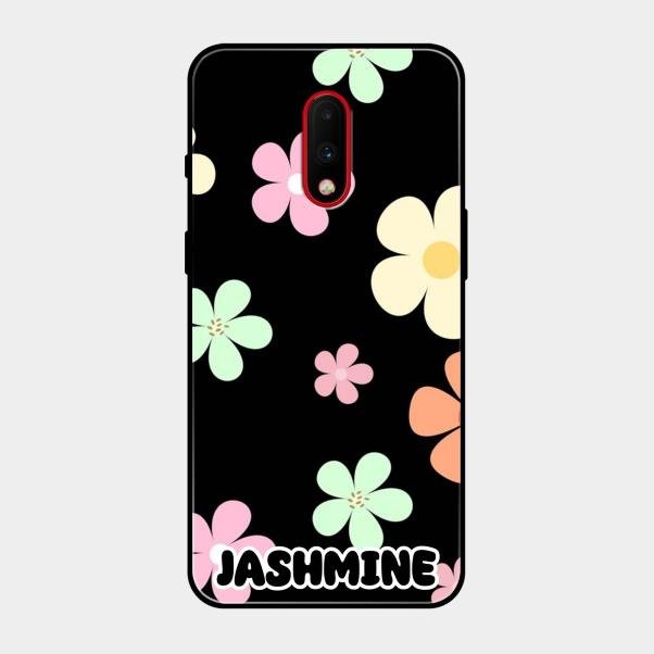 Colorfull Daisy Floral Glass Case Cover For Oneplus 7