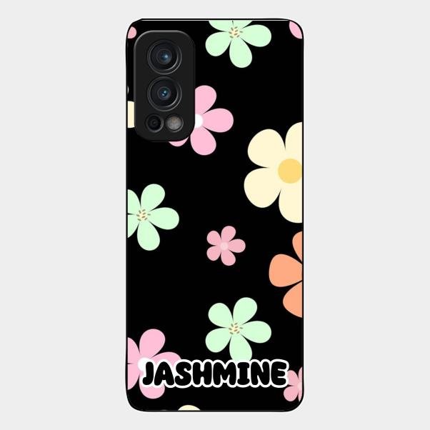 Colorfull Daisy Floral Glass Case Cover For Oneplus Nord 2 5G