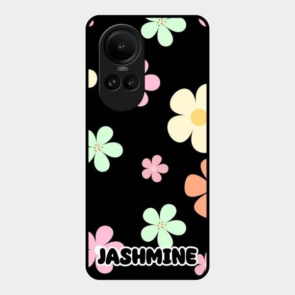 Colorfull Daisy Floral Glass Case Cover For Oppo Reno 10 Pro 5G