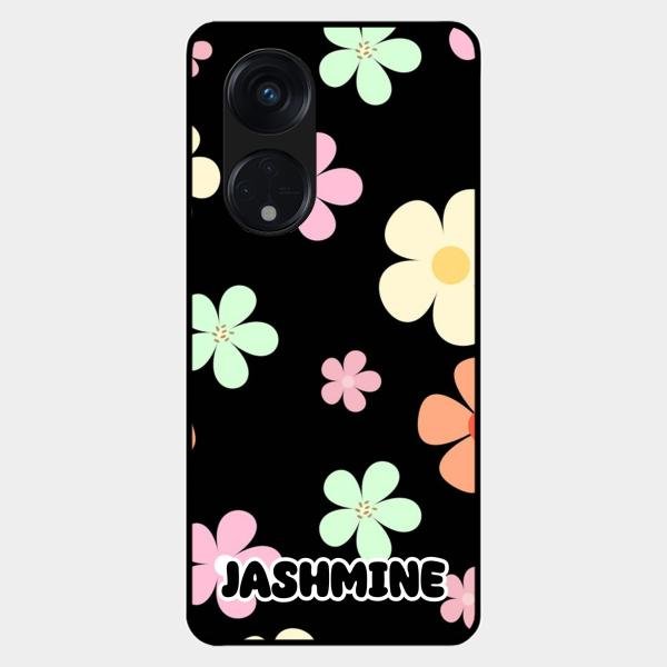 Colorfull Daisy Floral Glass Case Cover For Oppo Reno 8T 5G