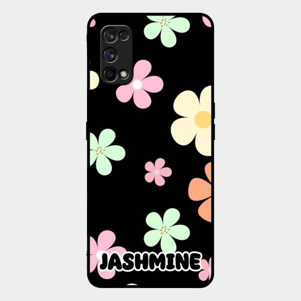 Colorfull Daisy Floral Glass Case Cover For Realme 7 Pro