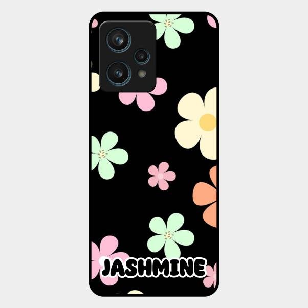 Colorfull Daisy Floral Glass Case Cover For Realme 9 Pro Plus 5G