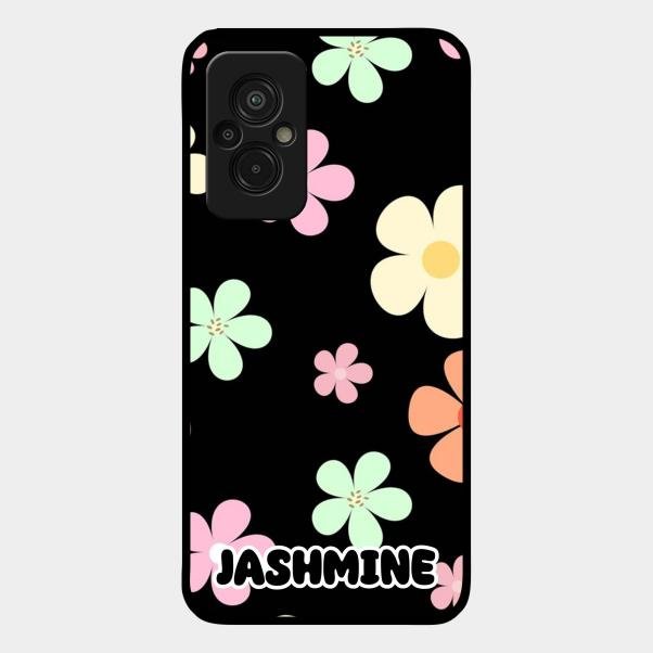 Colorfull Daisy Floral Glass Case Cover For Redmi 11 Prime 4G