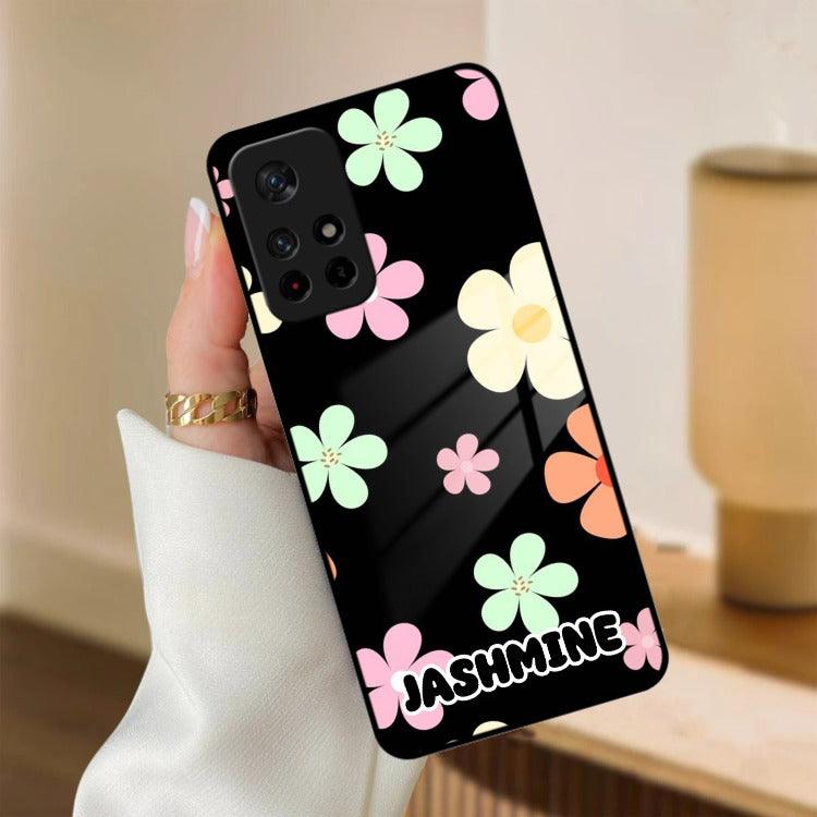 Colorfull  Daisy Floral Glass Case Cover For Poco