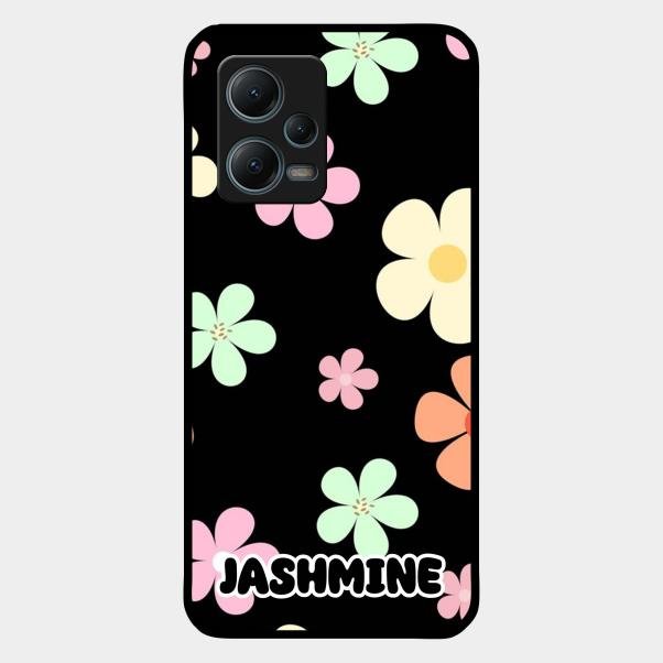 Colorfull Daisy Floral Glass Case Cover For Redmi Note 12 5G