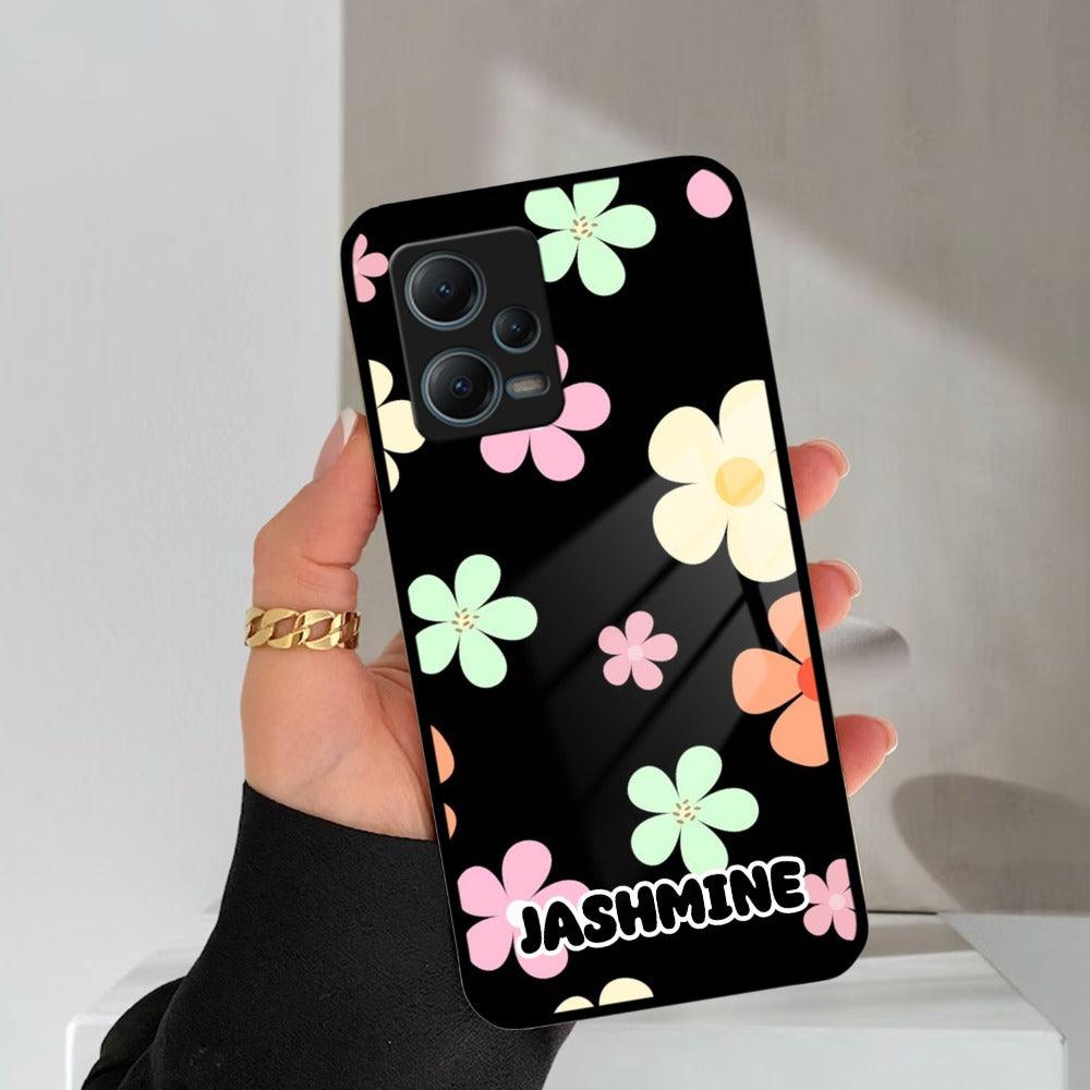 Colorfull  Daisy Floral Glass Case Cover For Poco