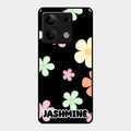 Colorfull Daisy Floral Glass Case Cover For Redmi Note 13 5G
