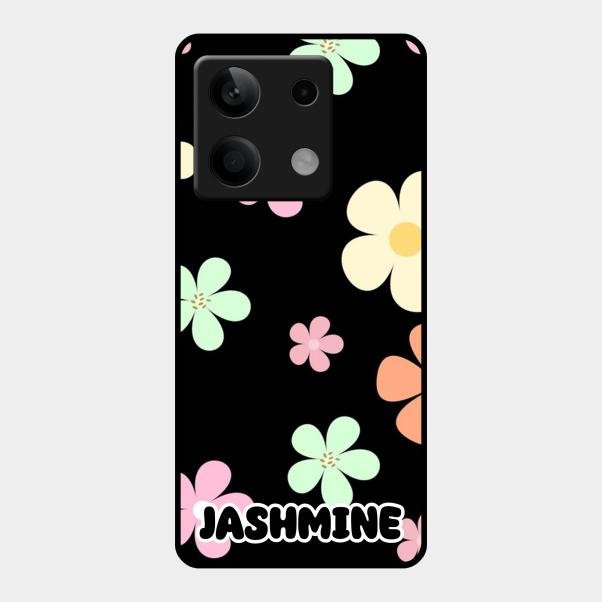 Colorfull Daisy Floral Glass Case Cover For Redmi Note 13 5G