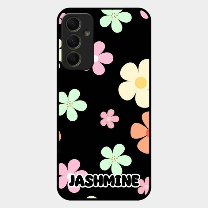 Colorfull Daisy Floral Glass Case Cover For Samsung Galaxy A34 5G