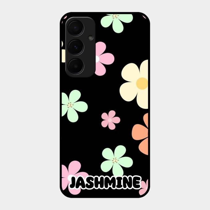 Colorfull Daisy Floral Glass Case Cover For Samsung Galaxy A55 5G