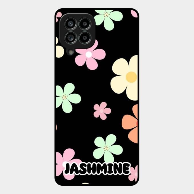 Colorfull Daisy Floral Glass Case Cover For Samsung Galaxy M53 5G