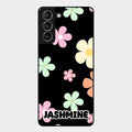 Colorfull Daisy Floral Glass Case Cover For Samsung Galaxy S21