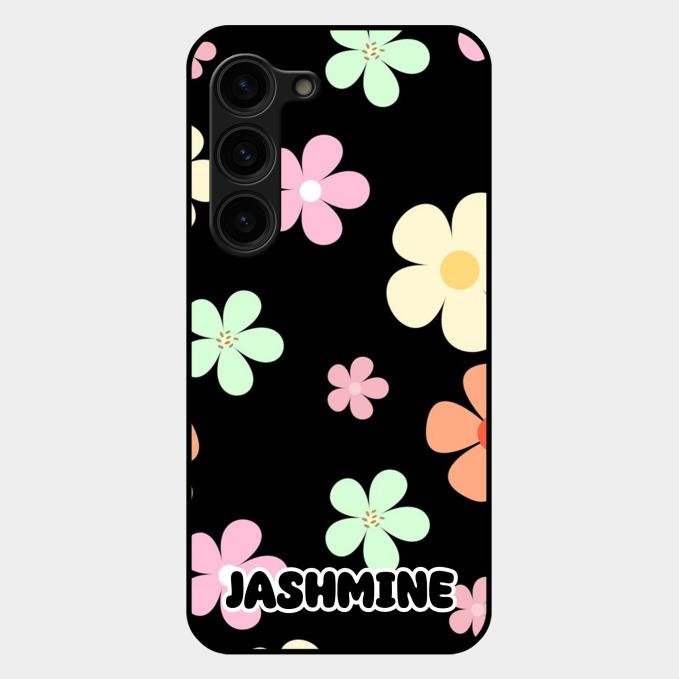 Colorfull Daisy Floral Glass Case Cover For Samsung Galaxy S23 Plus 5G