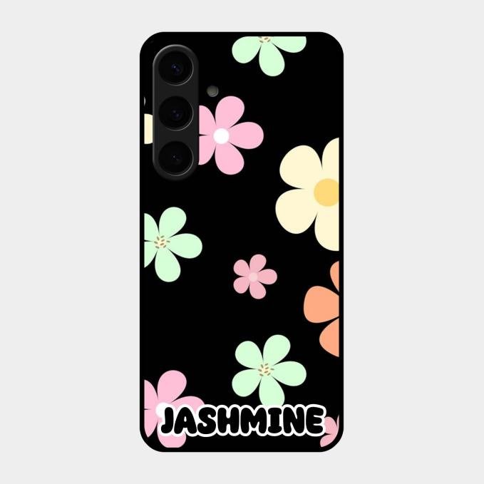 Colorfull Daisy Floral Glass Case Cover For Samsung Galaxy S24 Plus 5G