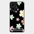 Colorfull Daisy Floral Glass Case Cover For Vivo T1 44W 4G