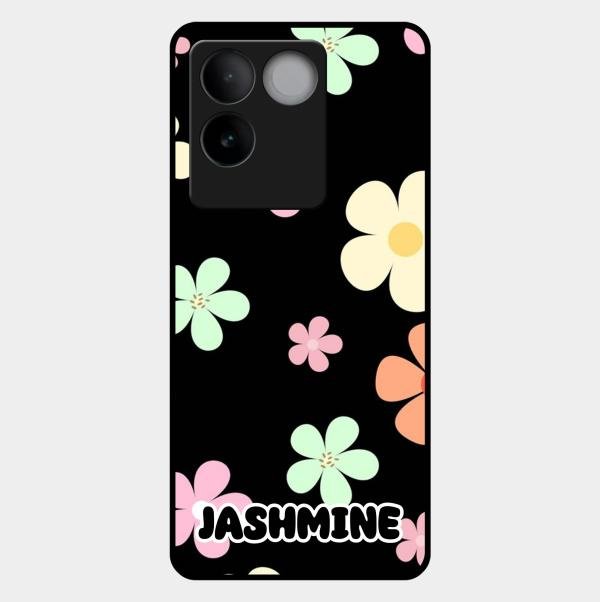 Colorfull Daisy Floral Glass Case Cover For Vivo T2 Pro 5G