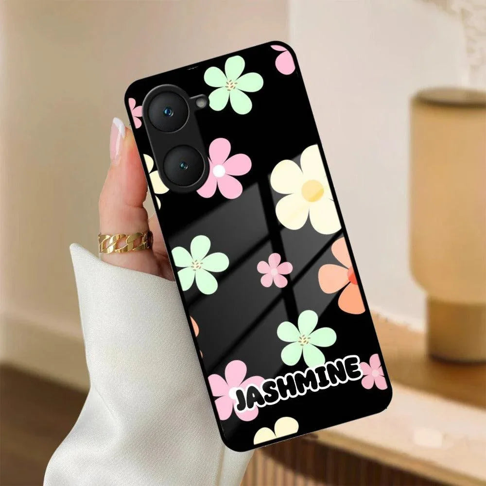Colorfull Daisy Floral Glass Case Cover For iQOO - ShopOnCliQ