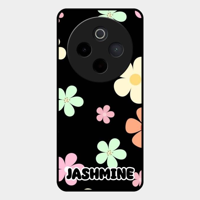 Colorfull Daisy Floral Glass Case Cover For Vivo T4 5G