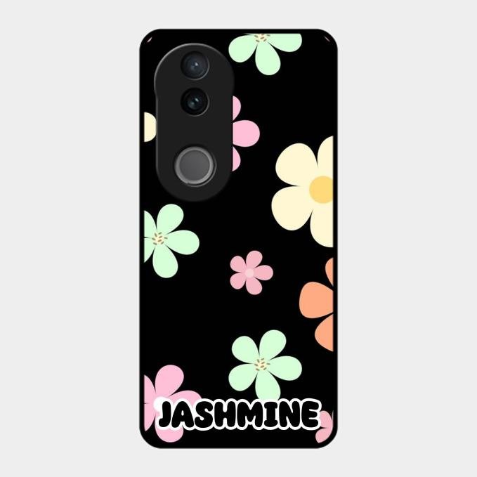 Colorfull Daisy Floral Glass Case Cover For Vivo T4R 5G
