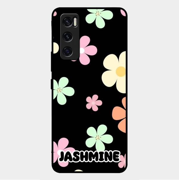 Colorfull Daisy Floral Glass Case Cover For Vivo V20 Se