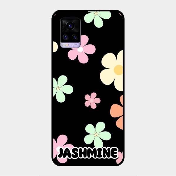 Colorfull Daisy Floral Glass Case Cover For Vivo V20