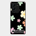 Colorfull Daisy Floral Glass Case Cover For Vivo V25 Pro 5G