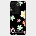 Colorfull Daisy Floral Glass Case Cover For Vivo V27 5G