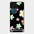 Colorfull Daisy Floral Glass Case Cover For Vivo V30 5G