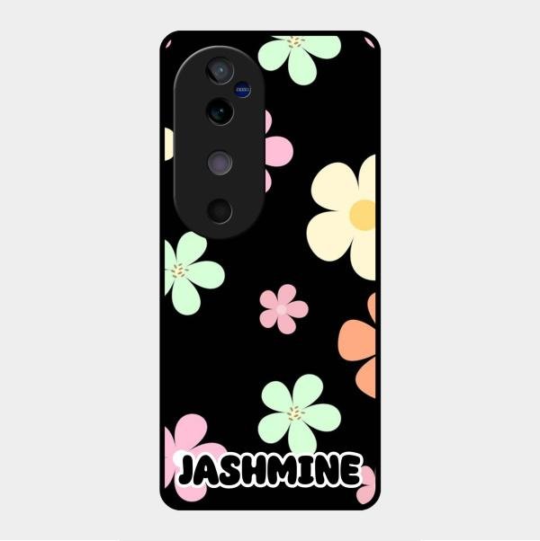 Colorfull Daisy Floral Glass Case Cover For Vivo V40 5G