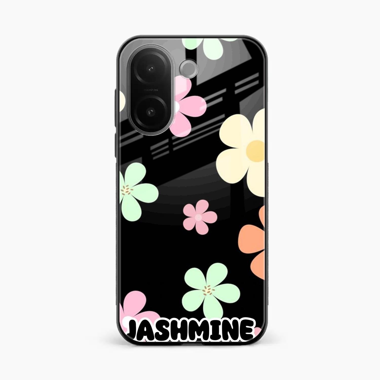 Colorfull Daisy Floral Glass Case Cover For Vivo V60e 5G