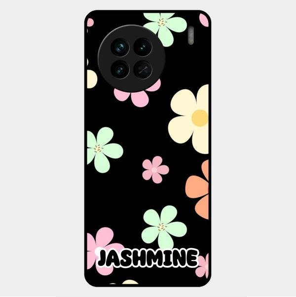 Colorfull Daisy Floral Glass Case Cover For Vivo X90 5G
