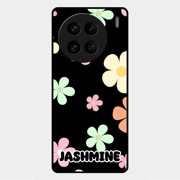 Colorfull Daisy Floral Glass Case Cover For Vivo X90 Pro 5G