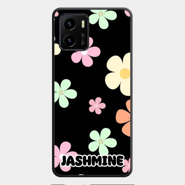 Colorfull Daisy Floral Glass Case Cover For Vivo Y01