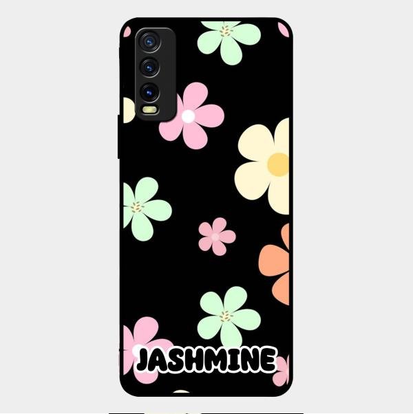 Colorfull Daisy Floral Glass Case Cover For Vivo Y12G