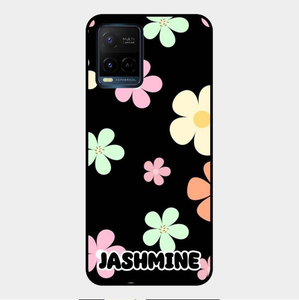 Colorfull Daisy Floral Glass Case Cover For Vivo Y21T