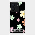 Colorfull Daisy Floral Glass Case Cover For Vivo Y36