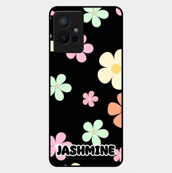 Colorfull Daisy Floral Glass Case Cover For Vivo Y75 5G