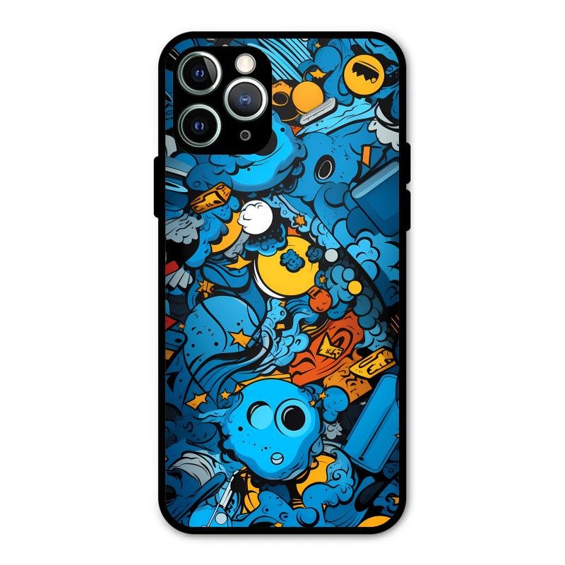 Cosmic Doodle Blast Metal Case Cover For iPhone - ShopOnCliQ