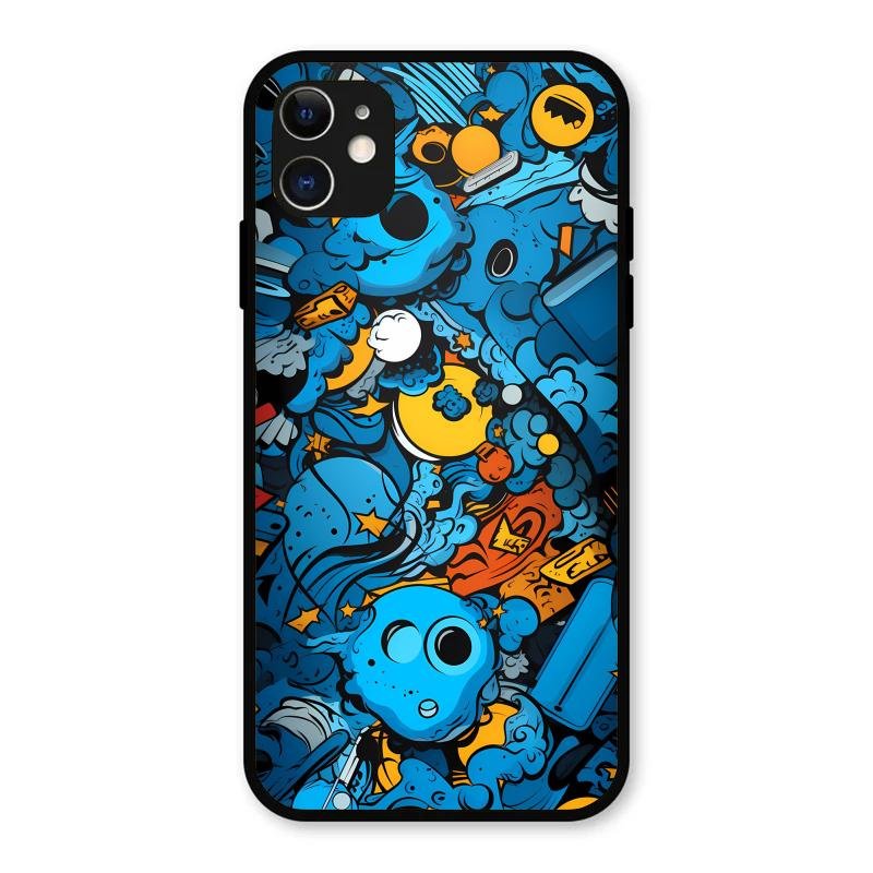 Cosmic Doodle Blast Metal Case Cover For iPhone - ShopOnCliQ