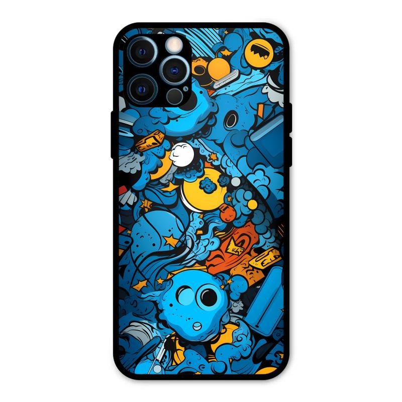 Cosmic Doodle Blast Metal Case Cover For iPhone - ShopOnCliQ