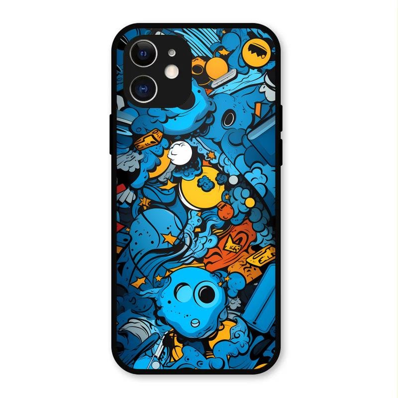 Cosmic Doodle Blast Metal Case Cover For iPhone - ShopOnCliQ