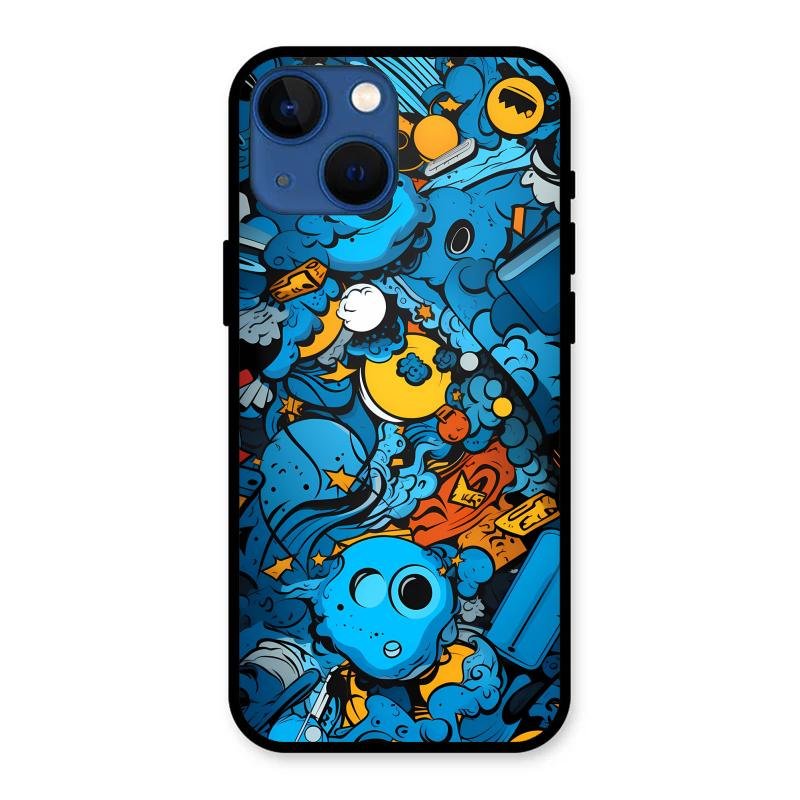 Cosmic Doodle Blast Metal Case Cover For iPhone - ShopOnCliQ