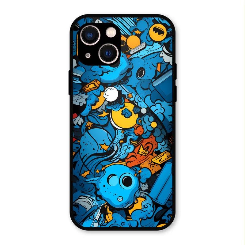 Cosmic Doodle Blast Metal Case Cover For iPhone - ShopOnCliQ