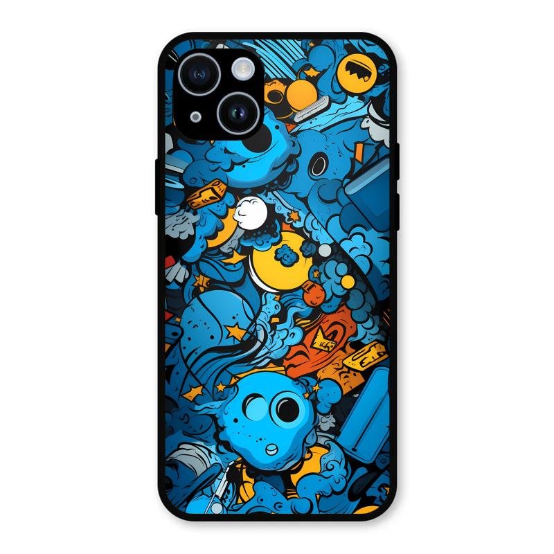 Cosmic Doodle Blast Metal Case Cover For iPhone - ShopOnCliQ