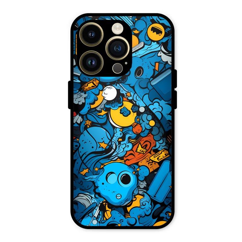Cosmic Doodle Blast Metal Case Cover For iPhone - ShopOnCliQ