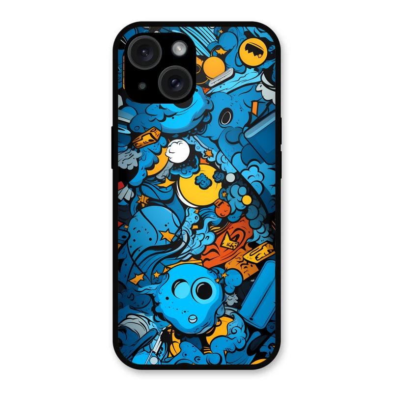 Cosmic Doodle Blast Metal Case Cover For iPhone - ShopOnCliQ
