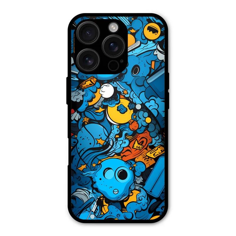 Cosmic Doodle Blast Metal Case Cover For iPhone - ShopOnCliQ