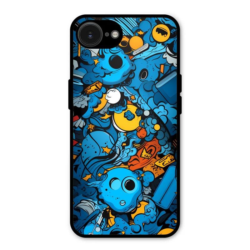 Cosmic Doodle Blast Metal Case Cover For iPhone - ShopOnCliQ