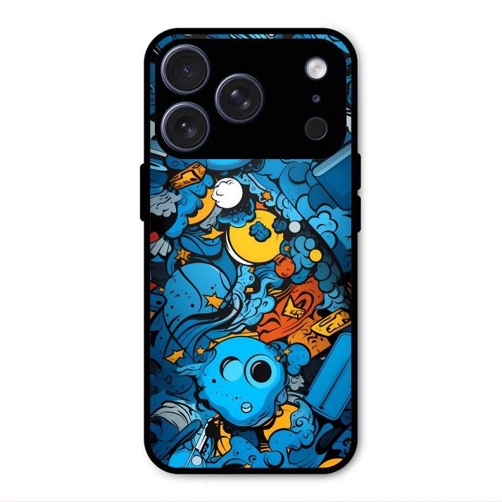 Cosmic Doodle Blast Metal Case Cover For iPhone - ShopOnCliQ